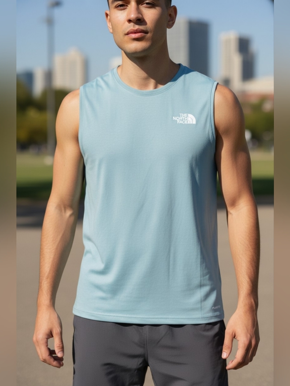 The North Face Mens Blue Sleeveless Shirt (TK58)